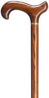 Men Derby Cane Scorched & Cherry Stained Ash  -Affordable Gift! Item #DHAR-9765200
