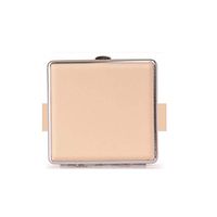 HUIJUNWENTI Cigarette Case, Cigarette Case 20 Sticks, Men's Semi-Automatic Metal Corrugated Cigarette Holder, Cigarette Case for Men and Women, Men's Best Gift (Color : Rice)