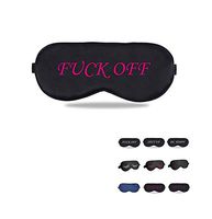 perfect trade Natural Silk Sleep mask & Blindfold,Fuck Off Eye mask for Sleeping, Black with Eyelashes,100% Silk Sleep Mask for A Full Night's Sleep,Sleep mask for Women,for Kids (Fuck Off Red)