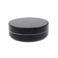 Contact Lenses Case Marble Pattern Portable Contact Lenses Holder for Home and Travel (Black)