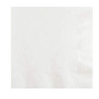 Touch of Color Paper Beverage Napkins, White, 1200-Count