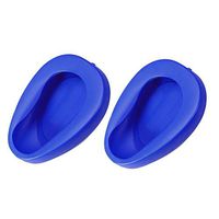 HEALLILY 2Pcs Plastic Bed Pan Bedridden Paralyzed Elderly Bedpan Toilet Bowl (Blue)