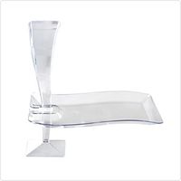 Wavetrends Rectangle Cocktail Plate (Pack of 120) Color: Clear