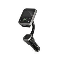 SolidPin Car MP3 Audio Player FM Transmitter Modulator Wireless Radio Adapter Kit with Hands free Calls & Charger for iPhone & Android Smartphones - Support Aux, USB or SD Card Input, Black
