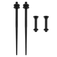 4PCS Ear Taper Kit Black Stretching Gauges Plugs 1.6-10mm Stretching Kit Beauty For gift Party Jewerly Accessory Accessories Women Elegant | Size - 1.6mm