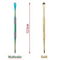 SZBS 2pcs Multicolor and Gold Wax Concentrate Carving Tool Pipe Poker Stainless Steel with Silicone Tip Covers 4.75 Inch (Mixed clolor)