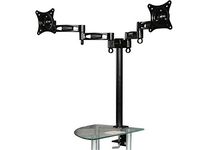 Rosewill Dual Monitor Desk Mount, SupportsTwo Screens13" ~ 27" LCD/LED Display, VESA 75/100, Tilt 15, Swivel 360, Rotate 360, Max. Load: 17.64 lbs (RMS-DDM05)
