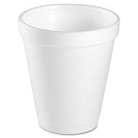 Dart 8J8 White Foam Cup. 8 Ounces. Packs of 150