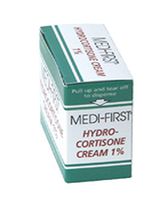 Medique MP21173 Medi-First 1% Hydrocortisone Cream, 0.9 g, Standard, Green/White (Pack of 25)