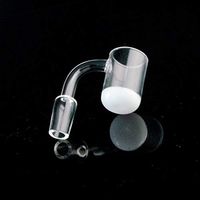 90 Degree 14mm Male Round OP Bottom 25mm Wide Quartz Accessories