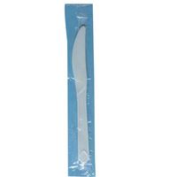 Imports Medium Weight Wrapped Cutlery Knife White, Plastic | 1000/Case