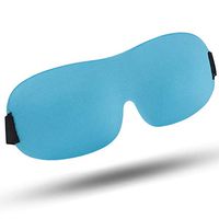 3D Sleep Mask,saillsen 3D Contoured Sleep Eye Mask, Comfortable & Super Soft Sleeping Mask with Adjustable Straps for Women & Men,with EarPlugs & Yoga Silk Bag,1 Pack Lake Blue