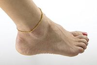 Super Anklet 9.5 inch, Gold Plated