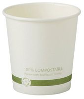 World Centric's FSC Certified Paper 4 Ounce Hot Paper Cup with PLA Lining (Case of 1000)