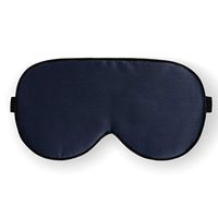 Maxfeel 100% Pure Silk Filled Eye Mask Sleeping Mask Sleep Masks Sleep Masks Sleep Aids Soft and Smooth Solid Colors Hand Washable Big Size 22 * 10cm (Dark Blue)