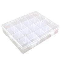 MSlongzc Organizer Box Storage Containers Storage Bins Cubes Organizer with Dividers Foldable 20 Grid Detachable Earrings Button Jewelry Sundries Storage Box Case Organizer