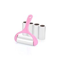 Sticky Lint Roller Bulk Remover Pet Cat Dog Hair Fur Extra Large Safe Rollers Replacement Cleaner for Clothes Carpet Floors (1 lint rollers with 5 refills)