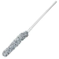 TOMYEER Telescopic Bendable Duster Dusting Brush with Fluffy Microfibre Head Long Handle Extension Pole, Grey Color