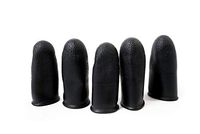 Black Static Dissipative Finger Cots, 14 Mil Thick, Small (Pack of 100) - Case of 10 Bags