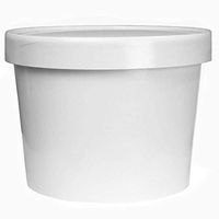 [5 Count] 64 oz Freezer Containers And Lids - With Non-vented Lids to Prevent Freezer Burn - Premium Heavy Duty Half Gallon Ice Cream Containers! Frozen Dessert Supplies