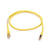 Black Box CAT5 Shielded Twisted-Pair Cable (STP), T568B, 4-Pair, RJ-45, Stranded, PVC, CMR, Riser, Yellow, 20-ft. (6.0-m)