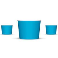 8 oz Paper Ice Cream Cups - 1,000 / Case (Blue)