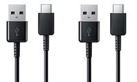 Samsung | Two USB-C Data Charging Cables for Galaxy S9/S9+/Note 8/S8/S8+ - Black EP-DG950CBE