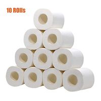 DEYIOU 10 Rolls Soft White Toilet Paper, 3 Ply Home Toilet Tissue Roll Pack Paper Towels Tissue