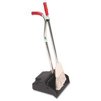 Unger Ergo Dustpan [with Broom] - Aluminum Handle - Black Silver Redhandle