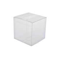 FOONEA 50 pcs Clear Gift Transparent Boxes for Thanksgiving Christmas Wedding Party Baby Shower Candy Favor Boxes, 2 x 2 x 2 inches