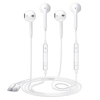 2 Pack-Apple Earbuds with Lightning Connector iPhone Headphones,(Built-in Microphone & Volume Control) [Apple MFi Certified] Compatible with iPhone 13/12/11/XR/XS/X/7/7 Plus/8/8Plus