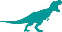 hBARSCI T-Rex Vinyl Decal - 5 Inches - for Cars, Trucks, Windows, Laptops, Tablets, Outdoor-Grade 2.5mil Thick Vinyl - Turquoise