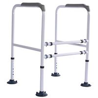 CUUYQ Bathroom Safety Frame, Toilet Safety Rails Stand Alone Toilet Safety Frame Toilet Handrails Grab Bar Bathroom Toilet Handrails Fits All Toilets,A