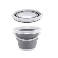 10L Premium Collapsible Bucket - Portable Fishing Water Pail - Space Saving Bucket for Washing Dishes and Person During Camping, Hiking and Home