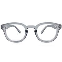 The Portland Keyhole Round Reading Glasses Set (Clear Grey, 2.50)