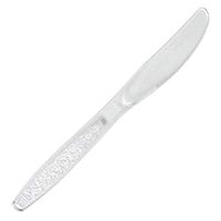Daxwell Plastic Knives, Heavy Weight Polystyrene (PS), Clear, 7 9/16", A10000993 (Case of 1,000)