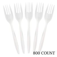 Plasticpro Cutlery 800 Mediumweight White Disposable Plastic Forks