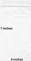 BNY Corner 2 Mil 4x7 Clear Plastic Zip Lock Bags, 4" x 7" Reloc Bag - 100 Counts