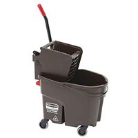 RCP758088BRO - Rubbermaid-Wave Brake 35 Quarts Side Press Bucket Combo,Brown