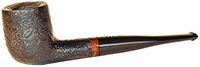 Carey Magic Inch Smoking Pipe - Straight Black Rustic Billiard