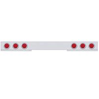 United Pacific Chrome 1 Piece Rear Light Bar w/Six 4" Lights & Bezels