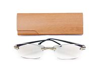 Diamond Cutting Rimless Anti-Fatigue Reading Glasses for Women and Men 2.50- Best Designer Blocking Blue Light Readers