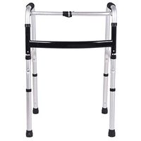 Jonigo Aluminum Alloy Old Walker Elderly Assisted Walking Frame Booster Walker Walker Four-Legged Walking Stick Wheel Walker Single Curved Walker