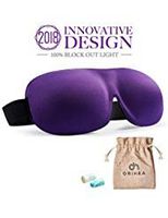 Eye Mask for Sleeping, Woman Sleep Mask, Patented Design 100% Blackout Eye Mask, 3D Contoured Comfortable Eye Cover & Blindfold, Great for Travel/Nap/Night's Sleeping (Medium-Purple)