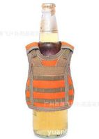 Beverage Beer Vest Cooler Military Tactical Mini Adjustable Drink Bottle Holder, Orange