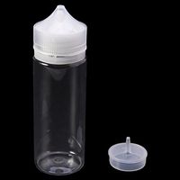 SimpleLif PET Plastic Empty Dropper Liquid Eye Clear Water Bottle Long Tip Cap 120ml