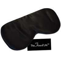 The Finest Life Pure Silk Sleep Mask Great For Sleep, Eye Mask, Blindfold, Premium Quality with Adjustable Strap, Sleeping Aid, Perfect for Women and Men (Black)