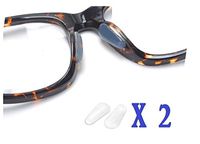 AM Landen 2 Pairs 2.5mm Transparent Anti Skid Tear Drop Silicone Nose Pads Eyeglass Nose Pad