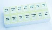 Ezy-Dose 7-Day AM/PM Pill Reminder, Colors Vary - Pack of 3