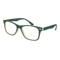 Matte Rubberized Hipster Horn Rim Spring Hinge Reading Glasses Green +1.5